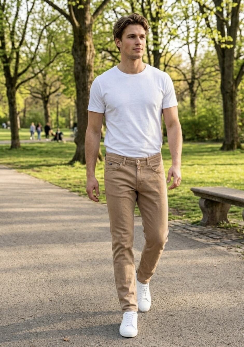 Hugo Boss Delaware Slim Fit Jeans Men’s 32x29 Beige/Brown Stretch Pants Jeans